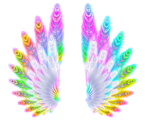 Regenbogen-Flügeln: 