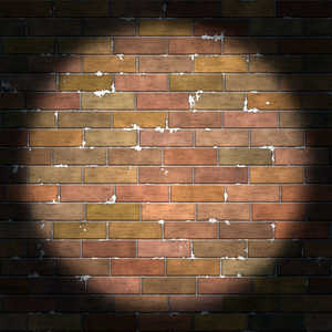 Spotlight on Wall 3: A spotlight on a brick wall. You may prefer http://www.rgbstock.com/photo/pWAlD0y/Lensflare+16 or http://www.rgbstock.com/photo/nIMGFWA/In+the+Spotlight+2