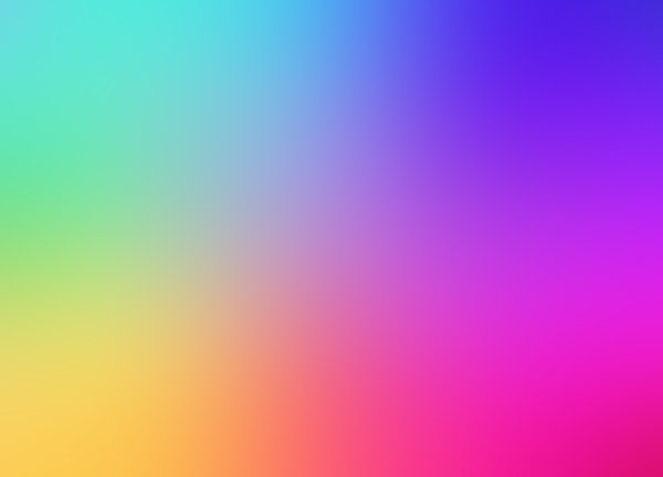 Rainbow Gradient Background: A colourful background or fill in a gradient of rainbow colours.