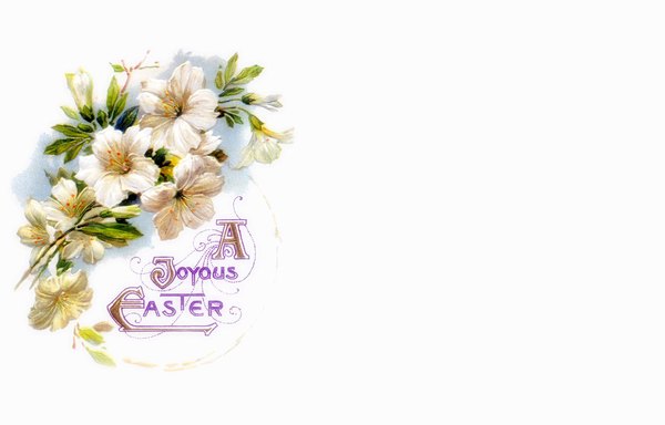 Easter Card 1: A victorian Easter wish, made from a public domain image. Pretty and old fashioned, it makes a nice Easter card or greeting.