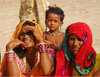 Gipsy ladies: Gipsy ladies sitting in Tar Desert, Rajastan, India