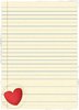 Valentines paper: Valentines blank lines paper illustration