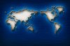 World blue glow: World silhouette