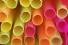 Straws: Colorful straws macro
