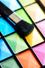 Eye make up: Make up palette and brush