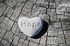 Hope heart: stone heart with 'hope' inscription
