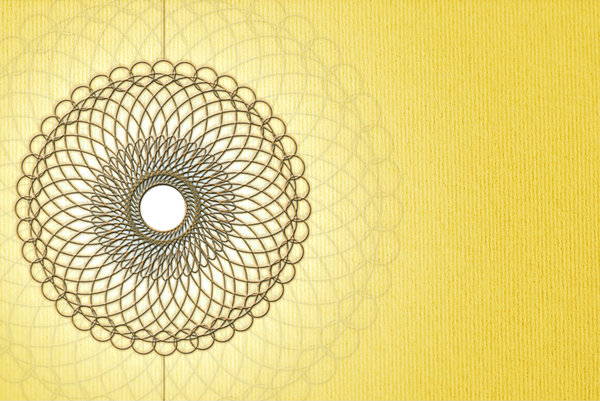 Spiro: Geometrical circles on yellow background