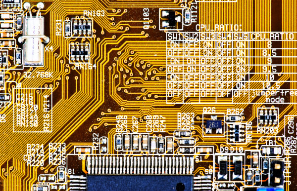 Computer abstract: hardware closeup